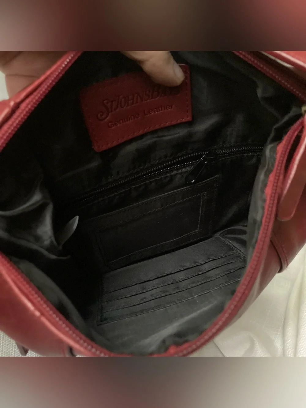St. John's Bay Red 100% Cowhide Leather Outer Purse!